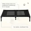  Hundebett, Outdoor-Hundebett, klappbar, atmungsaktiv, Schwarz