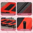  Hundebett, faltbar, Outdoor-Hundebett, erhöhter Stand, 122 cm x 92 cm x 23 cm, Rot + Schwarz