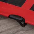  Hundebett, faltbar, Outdoor-Hundebett, erhöhter Stand, 122 cm x 92 cm x 23 cm, Rot + Schwarz