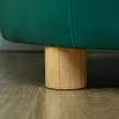 Kutyakanapé, kutyakanapé, mosható huzat, háttámlás és fa lábú kisállatkanapé, macskakanapé, 4,5 kg alatti kistestű kutyáknak, zöld