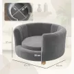 Kutya- és macskafekhely, fa lábakkal, magasított, flanel huzattal, levehető párna, szürke