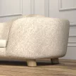 Kisállat kanapé, kutyaszőnyeg, kutyafekhely, kutyakanapé, macskakanapé párnával, hátsó zsebbel, plüss habszivacs, fenyőfa, krémfehér, 70 x 47 x 30 cm