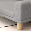 Kutyakanapé nagytestű kutyáknak, 30 kg-ig, párnázott, fenyőfa lábak, 98 x 67 x 25 cm, szürke