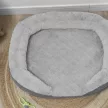Kutyafekhely 25 kg-ig terjedő súlyú kutyáknak, levehető huzattal, csúszásgátló lábakkal, 90 x 78 x 25 cm, szürke