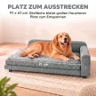  Hundesofa XL orthopädisches Hundebett mit Rückenlehne Abnehmbar Kissen für große Hunde unter 35 kg