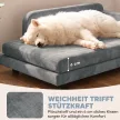  Hundesofa XL orthopädisches Hundebett mit Rückenlehne Abnehmbar Kissen für große Hunde unter 35 kg