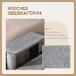 Katzentreppe 3-stufige Haustiertreppe mit Kratzsäulen Ball Hundetreppe Tiertreppe für Katzen bis 5 kg Plüsch Jute Grau 45 x 40 x 48 cm