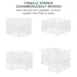 Barkács Járóka, Drótkerítés, Elválasztó Kapu Kisállatoknak, Beltéri Járóka, 12 Panel, Fehér, Fém, PP Gyanta, 105 x 105 x 45 cm
