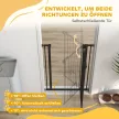 Kutyaajtó, dupla záródású, önzáró ajtóval, 104 cm magas, acél, fekete