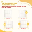 Türschutzgitter Hund, 76-104 cm Absperrgitter ohne Bohren, Treppengitter