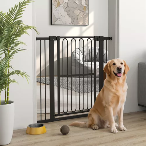 Türschutzgitter Hund, 76-104 cm Absperrgitter ohne Bohren, Treppengitter