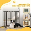 Türschutzgitter Hund, 76-104 cm Absperrgitter ohne Bohren, Treppengitter