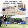 Agility készlet kutyáknak, 11 darabos agility felszerelés kutyáknak 2 alagúttal, állítható magasságú ugrógyűrűvel és gáttal, szlalom rúddal