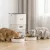  Automatischer Katzenfutterspender mit Zeitschaltuhr, Portionierung und 2 Edelstahlnäpfen