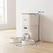  Automatischer Katzenfutterspender mit Zeitschaltuhr, Portionierung und 2 Edelstahlnäpfen