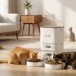 Automatischer Katzenfutterspender mit Zeitschaltuhr, Portionierung und 2 Edelstahlnäpfen