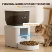 Automata macskaetető, 2.4G WiFi, 4L, alkalmazásvezérlés, 1-10 étkezés, 10 másodperces etetési hívás