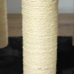 Macskalépcső, 4 lépcsős kisállatlépcső, 59 cm magas, kutyalépcső minden méretű macskának, kutyarámpa, ágyhoz való belépést segítő eszköz, kanapé, heverő, szürke