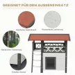 Macskaház, macskaketrec, kisállatketrec, aszfalttető, 2 szint, 1 létra, fehér+piros