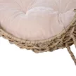 Rattan macskaház párnával, macskafekhely, macskabarlang emelt lábakkal, natúr, Ø52 x 58 cm