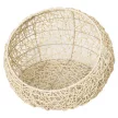 Rattan macskabarlang, macskafekhely, macskaház párnával, macskasátor, kisállatház macskáknak és kutyáknak, bézs, Ø56 x 35 cm