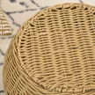 Rattan macskakosár, kétszintes macskafekhely, macskakosár párnával, bejárati ajtó 3,5 kg alatti macskáknak, Ø40 x 30 cm