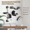 4 darabos macskamászófal szett függőággyal, macskahíd (5 kg-ig), sötétszürke