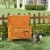  Katzenhaus Outdoor-Katzenhaus Katzenhütte, wetterbeständig, 1 Fenster, 1 Eingang, 85 x 50 x 68,5 cm, Orange+Grün