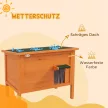  Katzenhaus Outdoor-Katzenhaus Katzenhütte, wetterbeständig, 1 Fenster, 1 Eingang, 85 x 50 x 68,5 cm, Orange+Grün