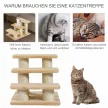 Kisállatlépcső, macskalépcső, kutyalépcső, 3 lépcsőfok, lépcső macskáknak és kutyáknak, plüss, krémszínű, 45 x 35 x 34 cm