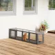  Katzentunnel Katzenspielzeug aus Holz mit 3 Türen, erweiterbar Spieltunnel für Katzen bis 10 kg, 151,5 x 38,5 cm Grau