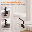  Katzen-Schreibtischbett, Katzenbett für Schreibtisch mit 360°Drehung, Hängeball verstellbare Klemme für Katze unter 6 kg