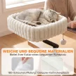  Katzen-Schreibtischbett, Katzenbett für Schreibtisch mit 360°Drehung, Hängeball verstellbare Klemme für Katze unter 6 kg