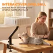  Katzen-Schreibtischbett, Katzenbett für Schreibtisch mit 360°Drehung, Hängeball verstellbare Klemme für Katze unter 6 kg