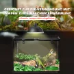 Terrárium hüllőknek, Hüllőetető Doboz, Üveg Terrárium Kétéltűeknek és Pókoknak Hőmérővel, Hüllő Tenyészdoboz Csigáknak, Kétéltűeknek, Rovaroknak és Teknősöknek, Fekete, 50 x 30 x 35 cm