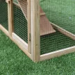  Kleintierstall mit 2 Freiluftgehegen Tannenholz Grau + Schwarz