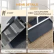 Kisállat-ketrec 2 szinttel, 4 kerékkel, lakkozott fenyőfából, szürke
