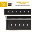 Kisállat-ketrec tengerimalacoknak és törpenyulaknak, kétszintes, fa, szürke