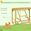 Csirkejátszótér hintával és létrával, 3-4 csirkének, fa csirkemászóval
