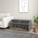 Kisállat-/rágcsálóketrec kiegészítőkkel, fenyőfa, 100 cm x 52 cm x 50 cm, szürke