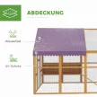 Fa tyúkól kifutóval, biztonsági zárral, ajtóval, 4 fészkelőládával, 8-12 csirkének, kb. 2,8 x 1,8 x 1,9 m, sárga