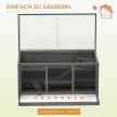 Törpe hörcsögketrec, rágcsálóketrec, kisállatoknak való doboz, zárható, fa, könnyen tisztítható, szürke