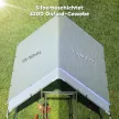 Horganyzott acél csirkeól időjárásálló UV tetőborítással és zárható ajtóval, 2x2x2 m, ezüst színű