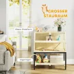 Fa törpe hörcsögketrec tárolórekesszel, kerekekkel, rámpákkal, vizespalackkal, házikóval és libikókákkal, 87 x 43 x 101 cm
