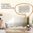 Kisállatketrec, kültéri kifutó, moduláris szerkezet, 0,72 m² terület, acél, fekete