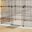Kisállatketrec, kültéri kifutó, moduláris szerkezet, 0,72 m² terület, acél, fekete