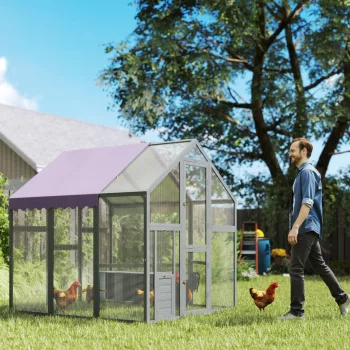  Csirkefuttató, csirkeól vízálló tetővel, 2 fészkelőládával, 2 ülőrudával, 6-8 csirkének, kb. 1,7 x 1,8 x 1,8 m