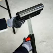 Görgős állvány, görgős támasz, magasságban állítható munkaállvány, görgős állvány, támasztóállvány, 90 kg-ig, fém, fekete, 44 x 50 x 68-110 cm