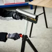 Görgős állvány, görgős támasz, magasságban állítható munkaállvány, görgős állvány, támasztóállvány, 90 kg-ig, fém, fekete, 44 x 50 x 68-110 cm