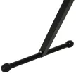 Görgős állvány, görgős támasz, magasságban állítható munkaállvány, görgős állvány, támasztóállvány, 90 kg-ig, fém, fekete, 44 x 50 x 68-110 cm